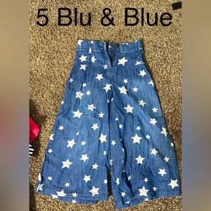 High rise wide leg star jeans